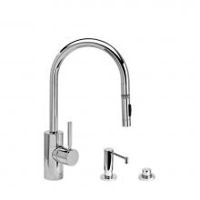 Waterstone 5410-3-PG - Waterstone Contemporary PLP Pulldown Faucet - Toggle Sprayer - 3pc. Suite