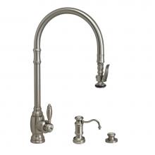 Waterstone 5500-3-PG - Waterstone Traditional Extended Reach PLP Pulldown Faucet - 3pc. Suite