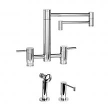 Waterstone 7600-18-2-WB - Hunley Bridge Faucet - 18'' Articulated Spout - 2Pc. Suite