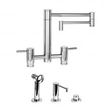 Waterstone 7600-18-3-WB - Hunley Bridge Faucet - 18'' Articulated Spout - 3Pc. Suite