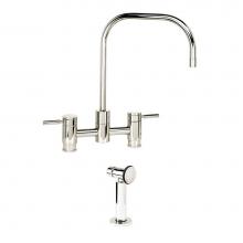 Waterstone 7825-1-WB - Fulton Bridge Faucet W/ Side Spray