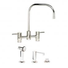 Waterstone 7825-3-PG - Waterstone Fulton Bridge Faucet - 3pc. Suite