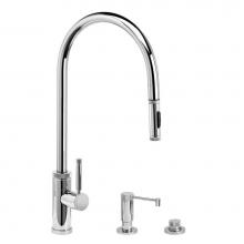 Waterstone 9300-3-PG - Waterstone Industrial Extended Reach PLP Pulldown Faucet - Toggle Sprayer - 3pc. Suite