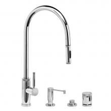 Waterstone 9300-4-PG - Waterstone Industrial Extended Reach PLP Pulldown Faucet - Toggle Sprayer - 4pc. Suite