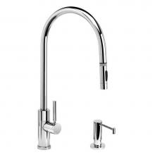 Waterstone 9350-2-PG - Waterstone Modern Extended Reach PLP Pulldown Faucet - Toggle Sprayer - 2pc. Suite