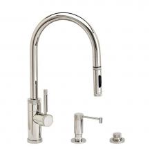 Waterstone 9400-3-PG - Waterstone Industrial PLP Pulldown Faucet -Toggle Sprayer - 3pc. Suite