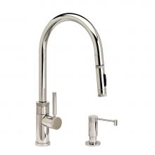 Waterstone 9410-2-PG - Waterstone Industrial PLP Pulldown Faucet - Toggle Sprayer - Angled Spout - 2pc. Suite