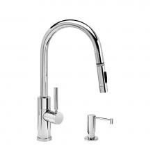 Waterstone 9960-2-WB - Modern Prep Size Plp Pulldown Faucet - Angled Spout - Toggle Sprayer - 2Pc. Suite