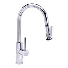 Waterstone 9990-CH - Waterstone Modern Prep Size PLP Pulldown Faucet - Lever Sprayer - Angled Spout