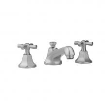 Jaclo 6870-T686-836-PCH - Astor Faucet with Hex Cross Handles and Fully Polished and Plated Pop-Up Drain