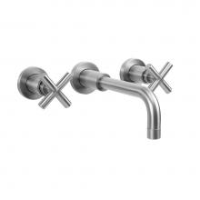 Jaclo 8230-T-WT462-TR-PCH - Contempo Wall Tub Filler Trim with Cross Handles