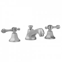 Jaclo 6870-T682-836-PCH - Astor Faucet with Majesty Lever Handles and Fully Polished and Plated Pop-Up Drain