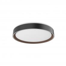 Kuzco Lighting Inc FM43916-BK/WT - Essex 16-in Black/Walnut LED Flush Mount