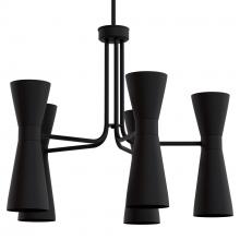 Hunter 19896 - Hunter Zola Matte Black 10 Light Medium Chandelier Ceiling Light Fixture