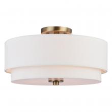 Vaxcel International C0280 - Burnaby 16-in Semi-Flush Mount Matte Brass