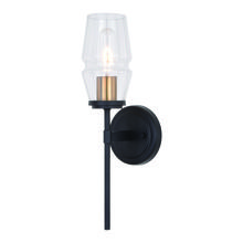 Vaxcel International W0391 - Warren 1 Light Wall Light Matte Black and Brushed Brass