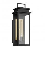 Lighting One US V1-29600BK-AB - Small Wall Mount Lantern