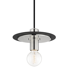 Mitzi by Hudson Valley Lighting H137701S-PN/BK - 1 Light Small Pendant