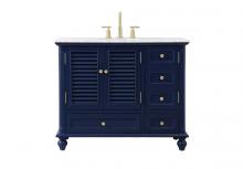  VF30542BL - 42 Inch Single Bathroom Vanity in Blue