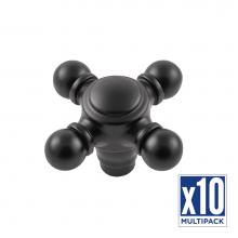 Belwith Keeler B076809-MB-10B - Fuller Collection Knob 2-1/8 Inch x 2-1/8 Inch Matte Black Finish (10 Pack)