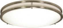 Nuvo 62/1035 - Glamour LED - 10" - Flush with White Acrylic Lens - Brushed Nickel Finish