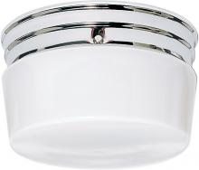 Nuvo SF77/343 - 2 Light - 8" Flush with White Glass - Polished Chrome Finish