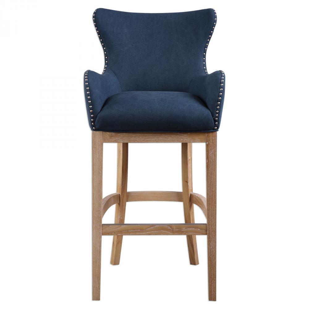 Uttermost Barton Denim Blue Bar Stool