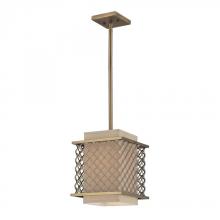 ELK Home 31029/1 - One Light Brushed Antique Brass Drum Shade Pendant